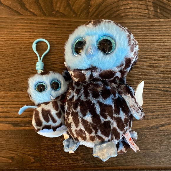 Ty owl stuffed animals - mom and baby🦉💜💙 - Picture 7 of 10